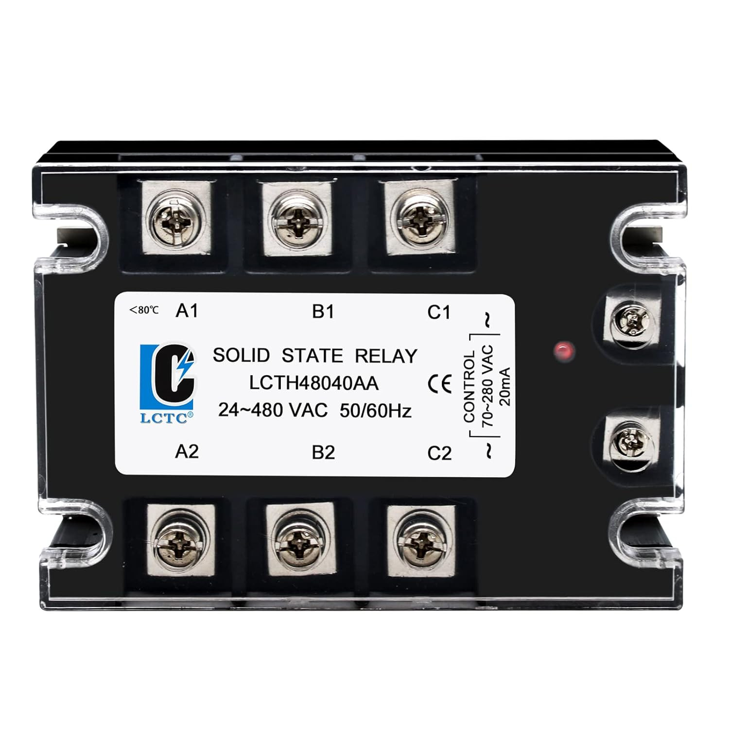 3 Phase Solid State Relay SSR-40AA AC to AC (Input 70-280VAC to Output 24-480VA