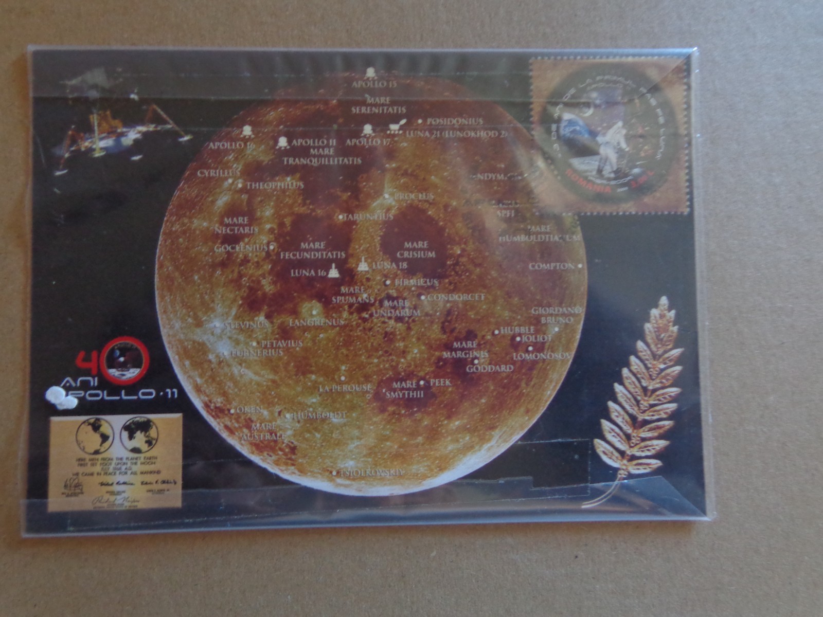 2009 - POST CARD - ROMANIA, SPACE - APOLLO 11, 40 ANI DE LA PRIMUL PAS PE LUNA