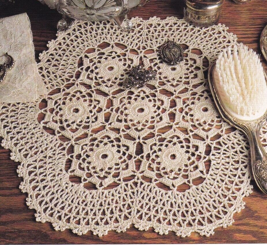 Crochet Pattern TEMPEST DOILY Instructions