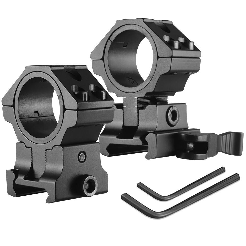 2pcs QD Adjustable Height scope mount precision Picatinny Scope Ring 1''/30mm