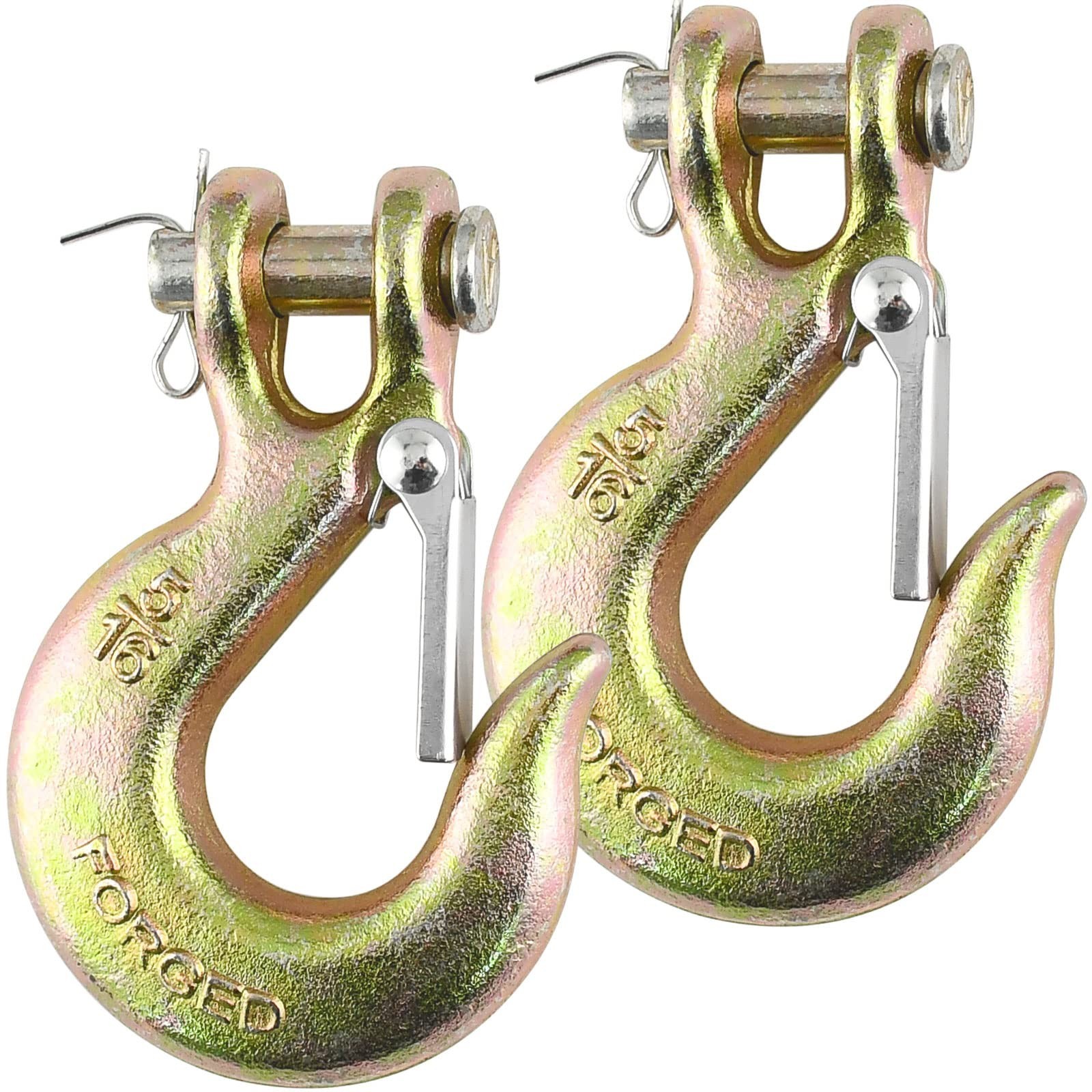 5/16 Chain Hook with Safety Latch Heavy Duty Clevis Slip Hook Grade 70 Forged...