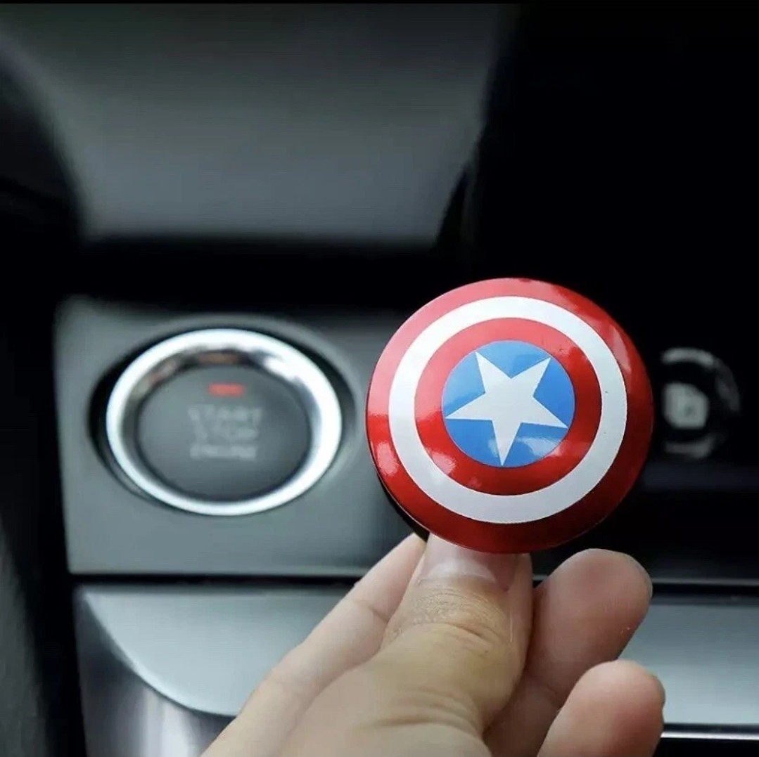 CAR STOP START IGNITION BUTTON COVER CAPTAIN AMERICA FLIP ENGINE SWITCH