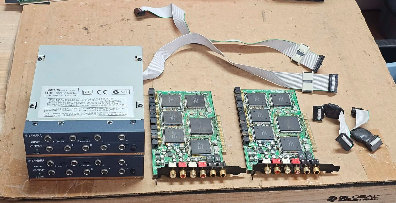Rare 2x Rare Vintage Lot - Yamaha DS2416 Digital Mixing Cards & AX44 Front Panel