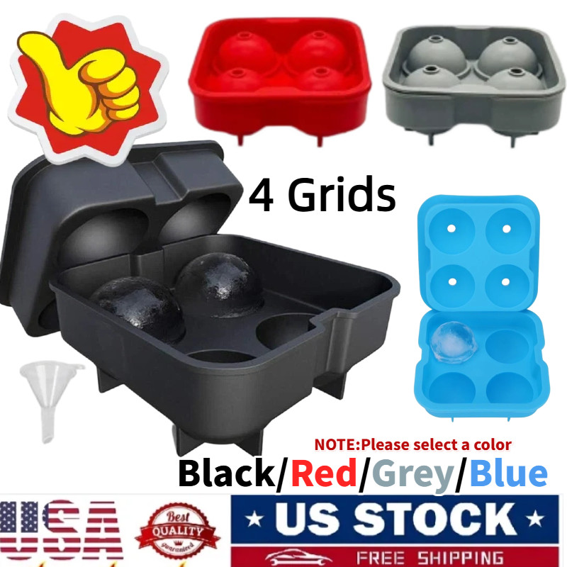 Silicone 3D Ball ICE Cube Tray Maker Round Ball Sphere Mold Whiskey Cocktails