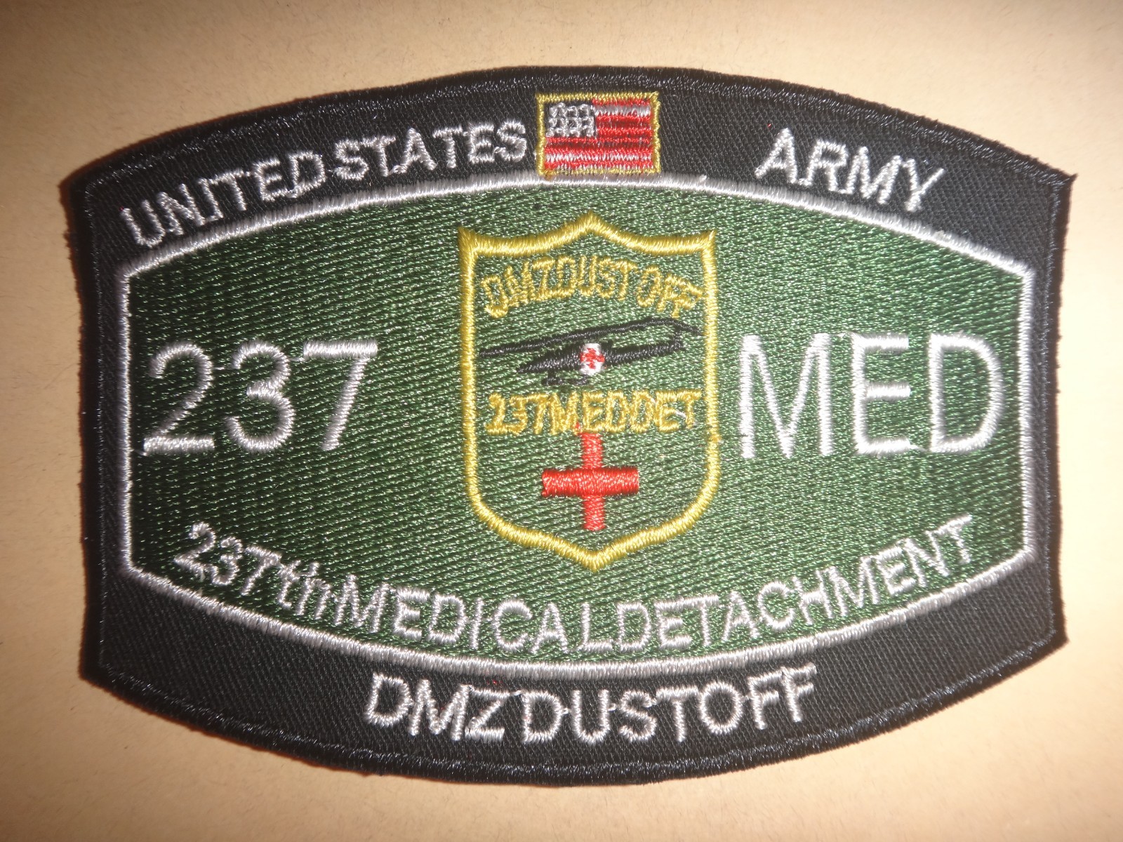 US 237th Medical Detachment DMZ DUSTOFF Vietnam War Patch