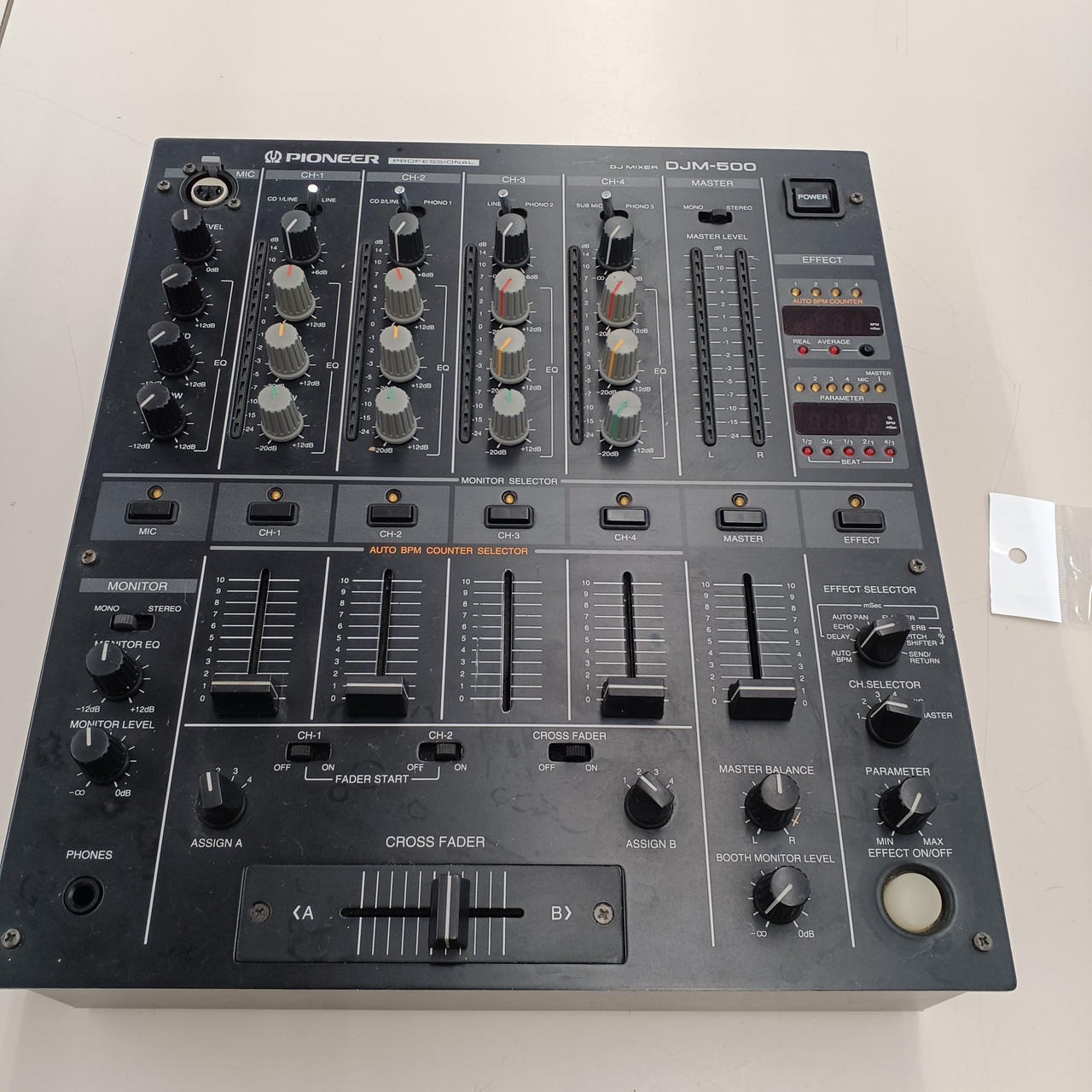 Pioneer DJ DJM-500 4-Channel DJ Mixer Auto Effects Crossfader Partially working