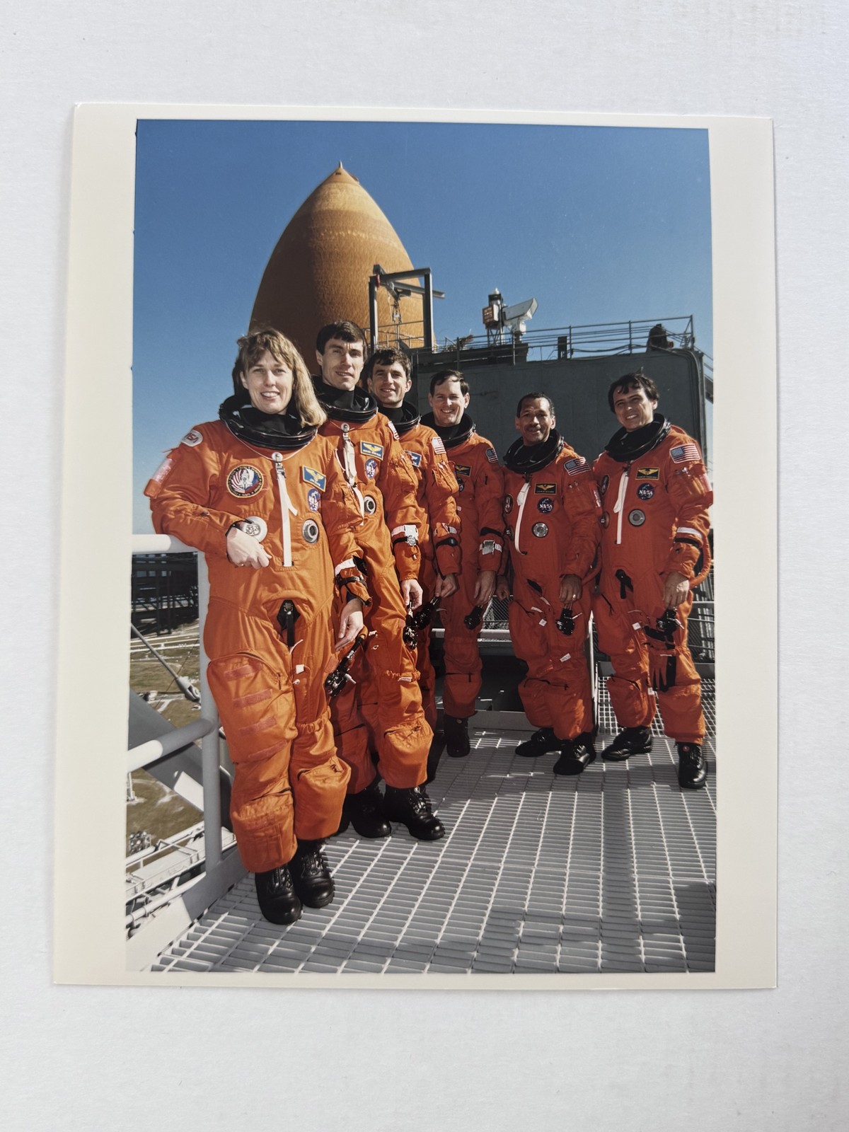 NASA STS-60 Crew at Pad 39A During TCDT Press Photo
