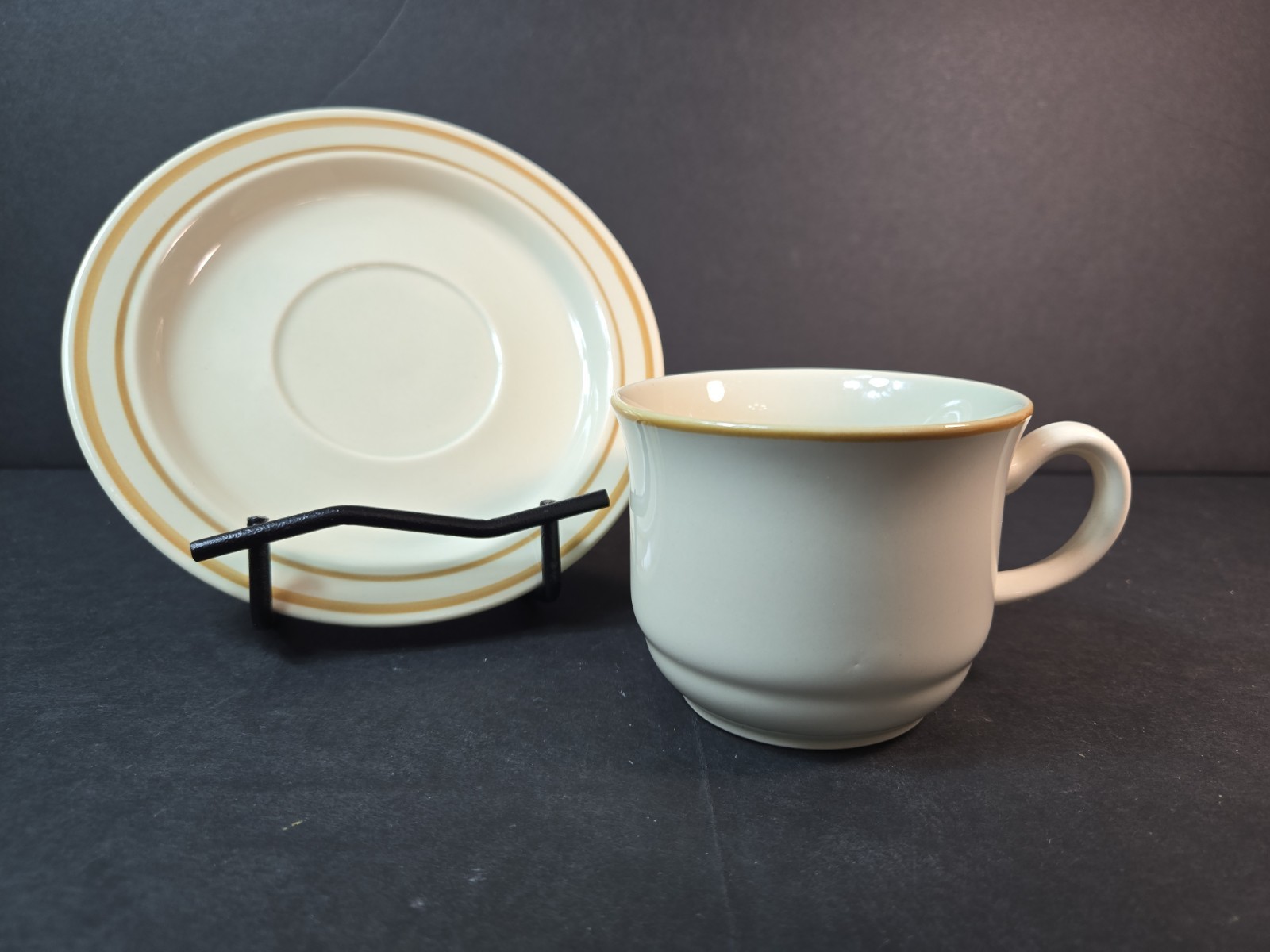 Sweet Flowers Collection Stoneware Cup & Saucer Set from Japan