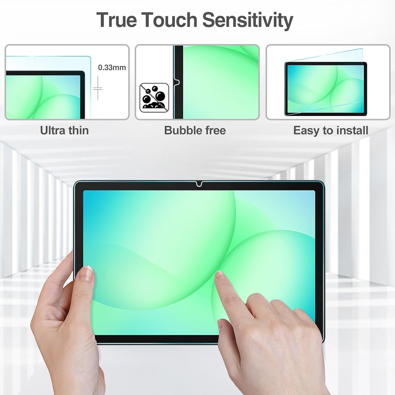 9H Scratch-Resistant Screen Protector for Galaxy Tab A11/A9 Plus 11 Inch Devices