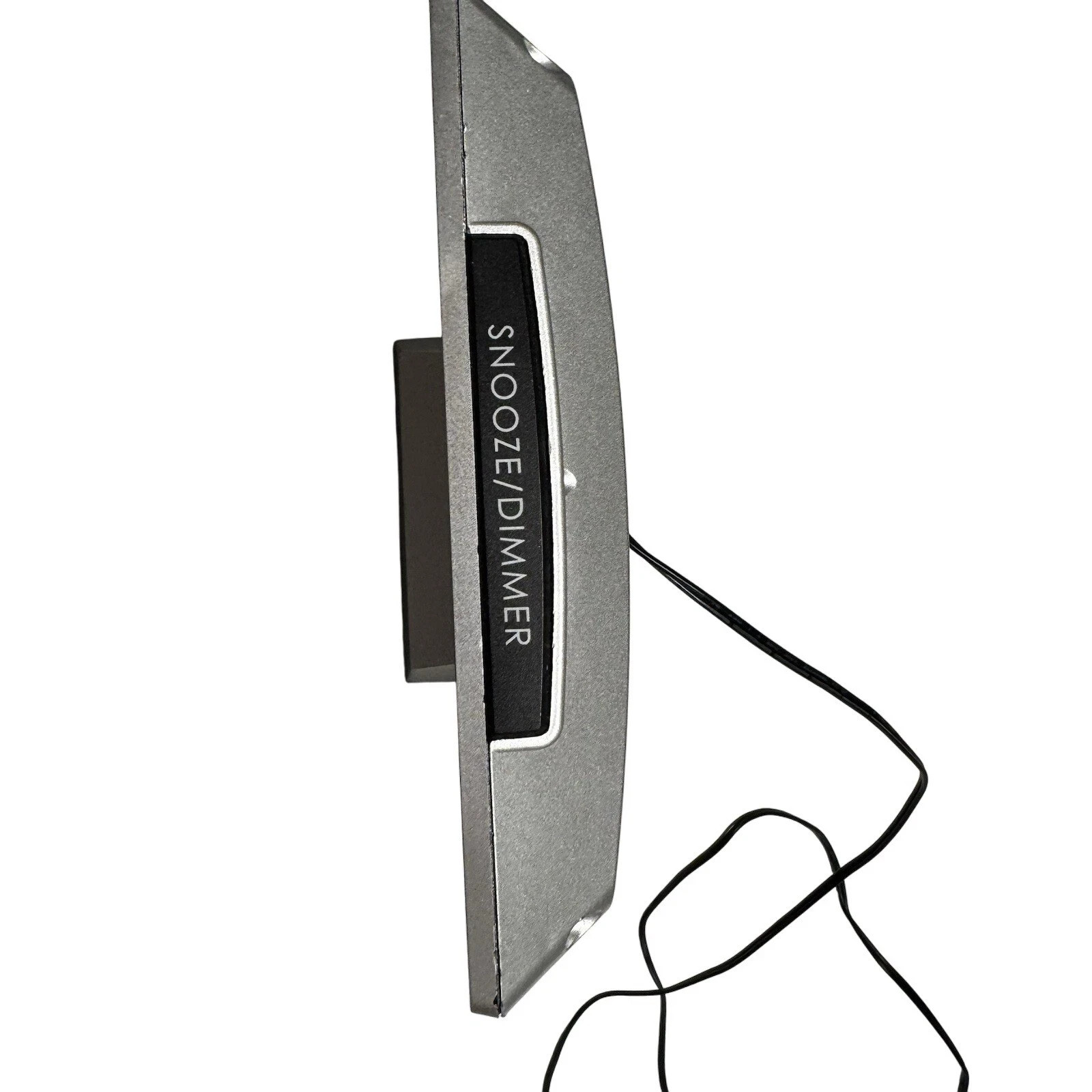 Sharp Desktop Dual Alarm Clock with Color Display - Atomic Accuracy - Silver
