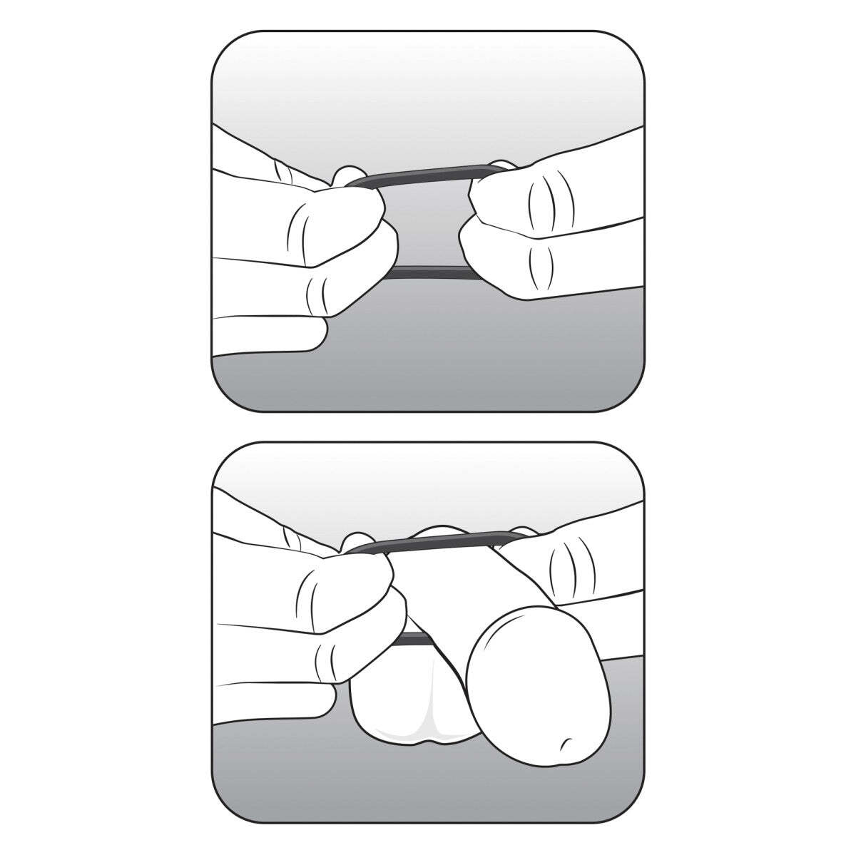Blush Performance-3 Pack Silicone Penis Cock Ring Erection C-Rings Set- 3 Sizes