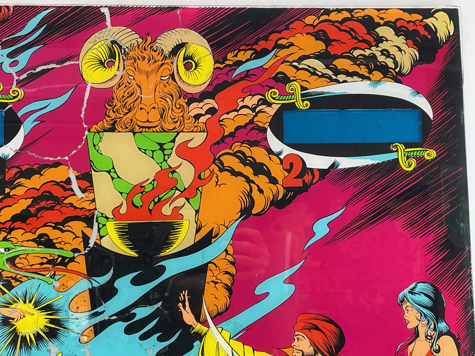 Gottlieb Sinbad Pinball Machine Game Backglass ORIGINAL