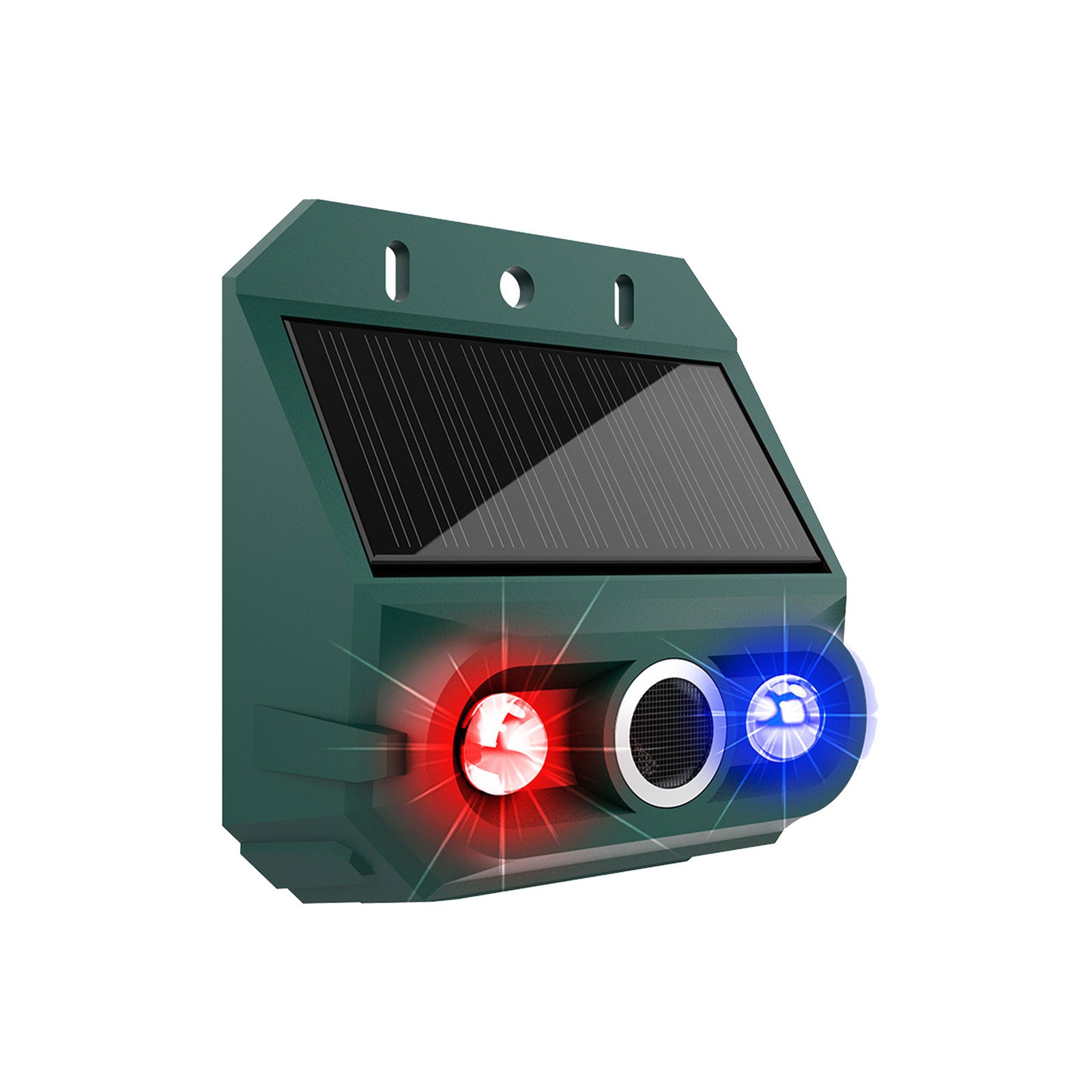2-Solar Motion Sensor Alarm With Strobe Light For Outdoor Security