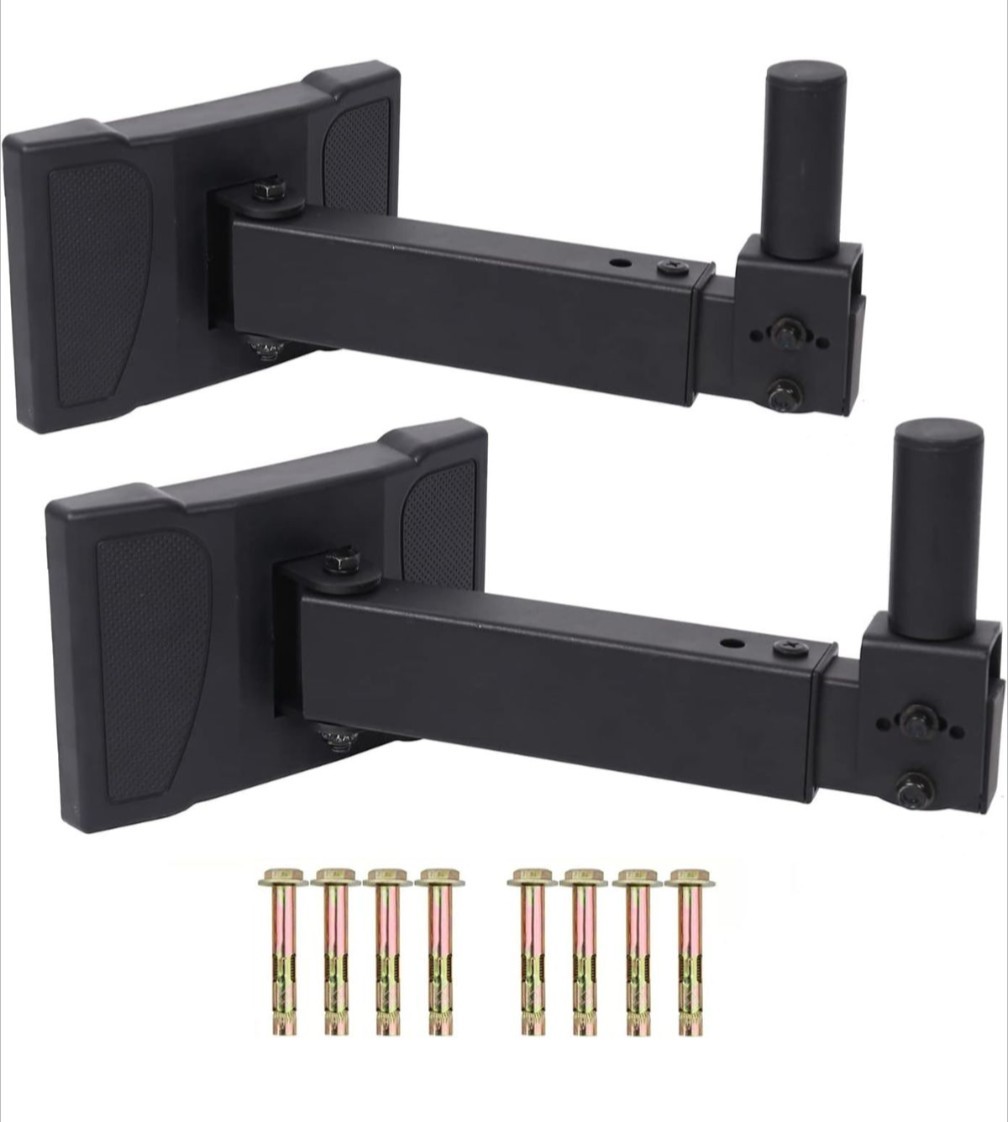 Heavy Duty PA Speaker Wall Mount Brackets Adjustable Tilt & Swivel 2 Pack 100 Lb