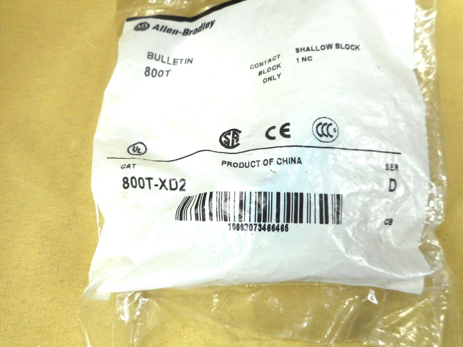 Allen Bradley 800T-XD2  contact block (NIB)