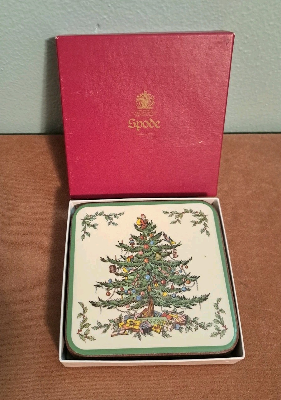 Spode Christmas Coasters Acrylic Finish Set