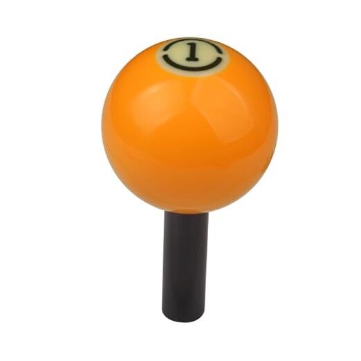 Pool Ball Rod Shift Knob Gear Stick Shifter Knob Billiard Ball Rod Gear Gold 1X