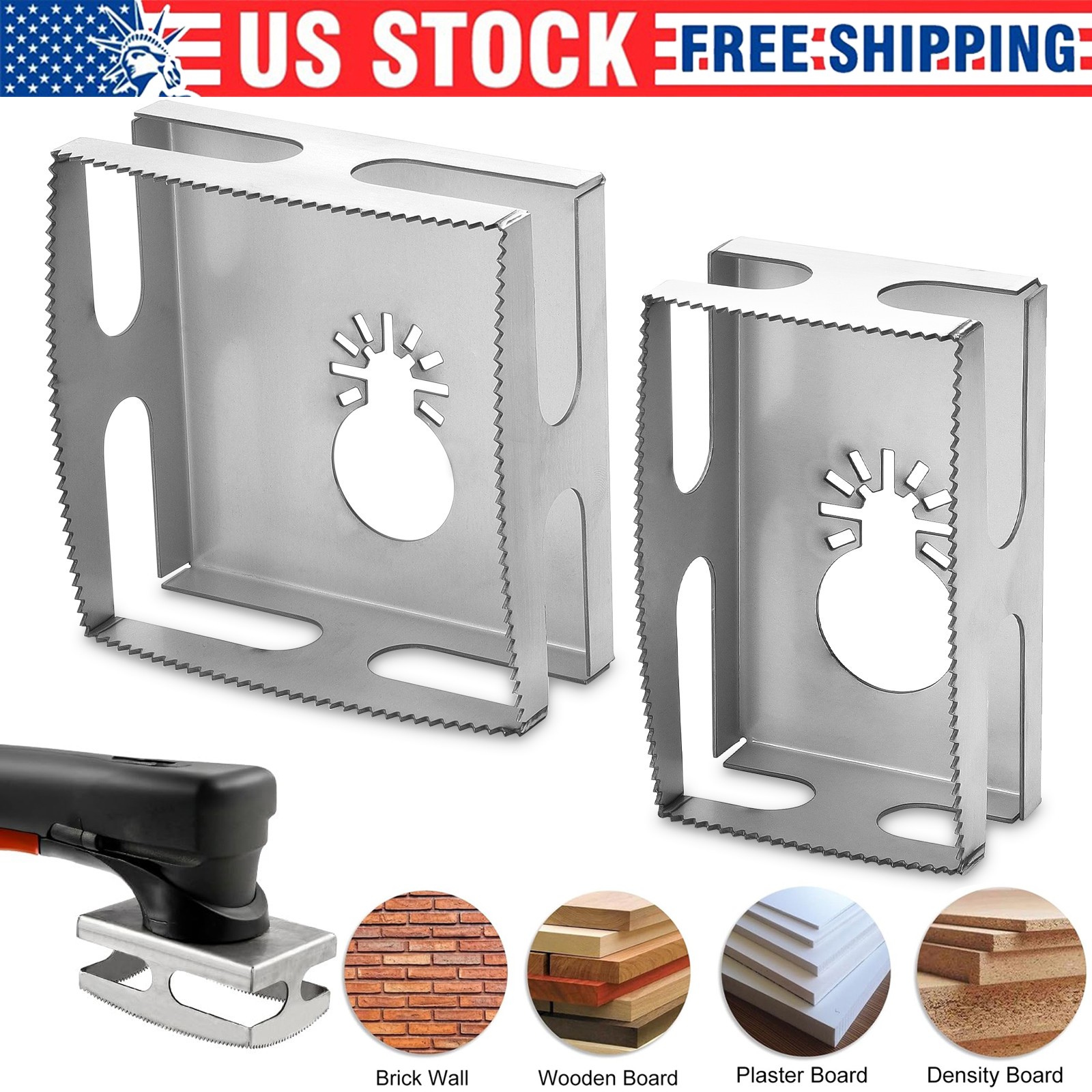 2Pcs Drywall Outlet Slot Cutter Oscillating Tool to Cut in Single Gang Wall Box