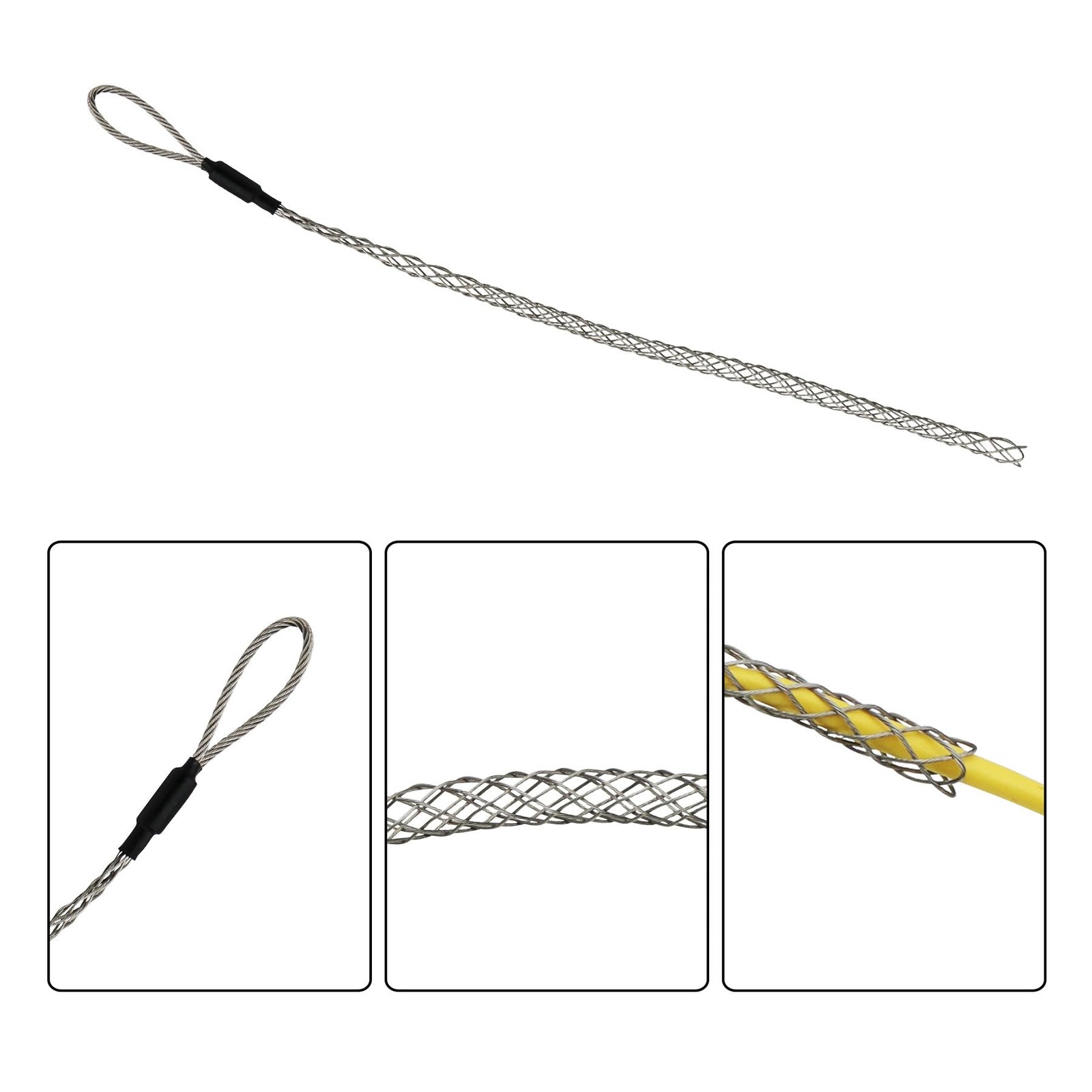 1 Pack Cable Pulling Grip, Electrical Wire Puller Socks, Stainless Steel Mesh...