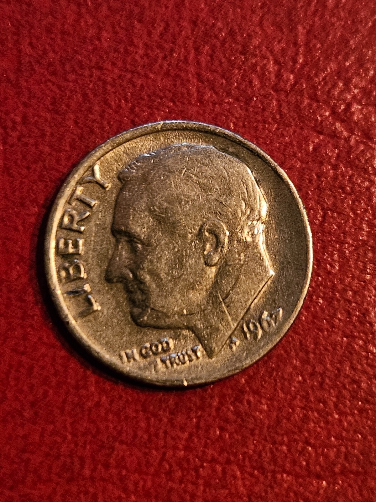 1967 Dime No Mint Mark, Very Rare, Full Bands , This One Is a Collectors Item