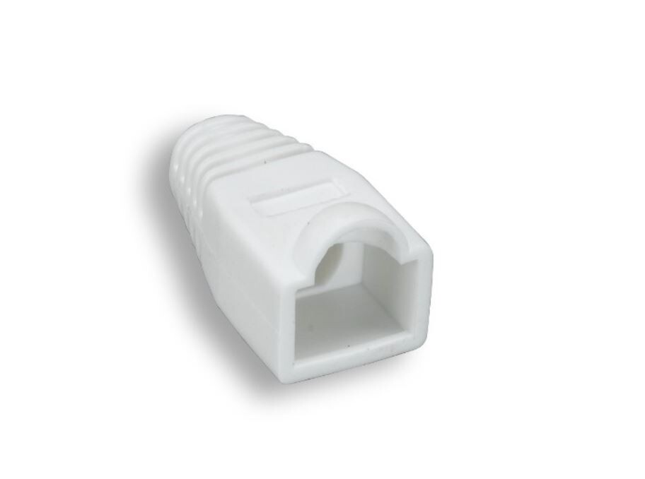 WholesaleCables 50pcs/bag Cat. 6 RJ-45 Strain Relief Boot White Color
