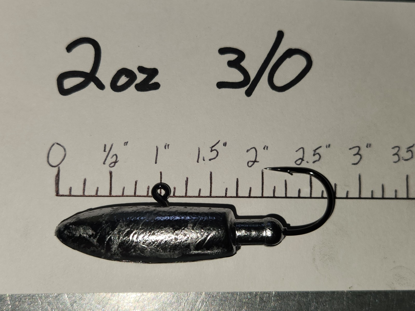 10 2oz Spearhead Jigs on HD Mustad 3/0  4/0  5/0  6/0  BLN Hooks