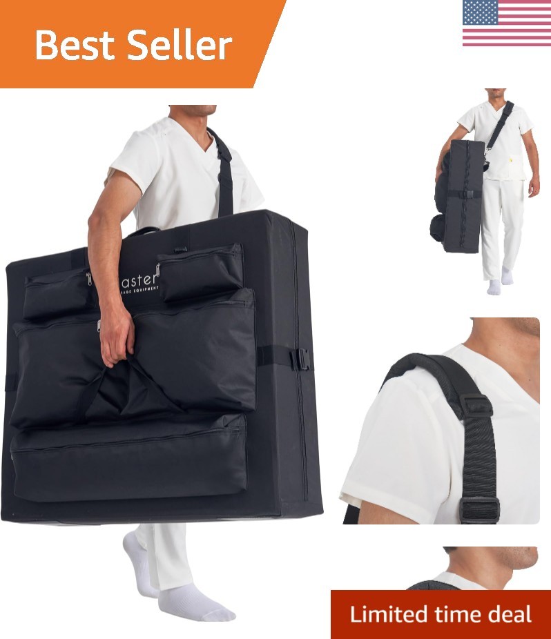 Universal Massage Table Carry Case, 5 Pockets Carrying Bag for Massage Table,...