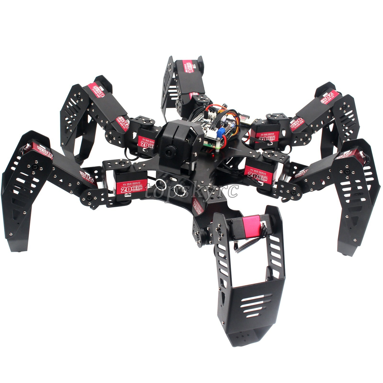 18DOF Hexapod Robot Kit Spider Robot w/ Servos For Raspberry Pi 4B Unassembled