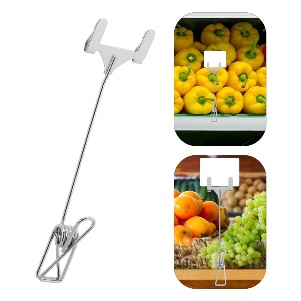 4Pcs Easy Use Silver Metal Price Display Clips for Store Merchandise