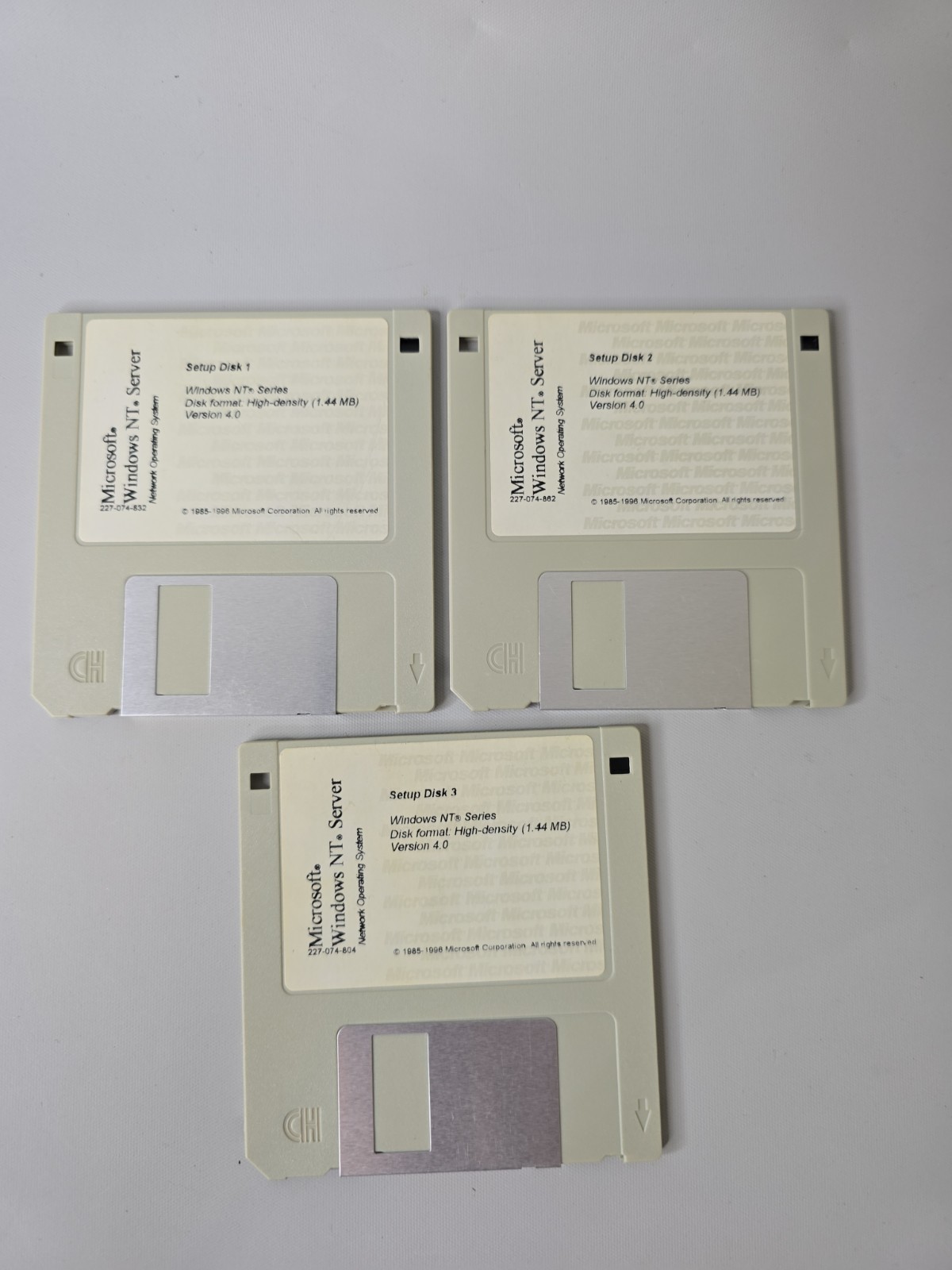Microsoft Windows NT Server Version 4.0 1.44mm Floppy Disks 1-3