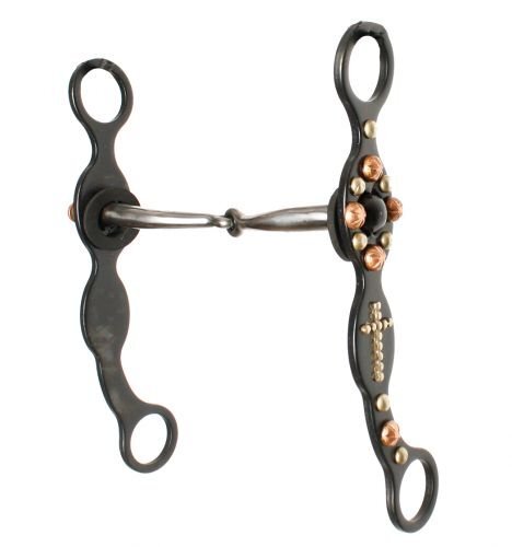 Showman 5.5" Blued Steel Snaffle Bit w/ Rubber Guards! NEW HORSE TACK!