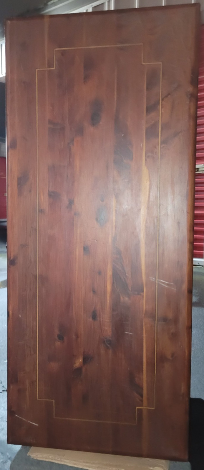 Farley & Loetscher MFG. Co. Cedar Chest, Damaged front bottom, missing feet