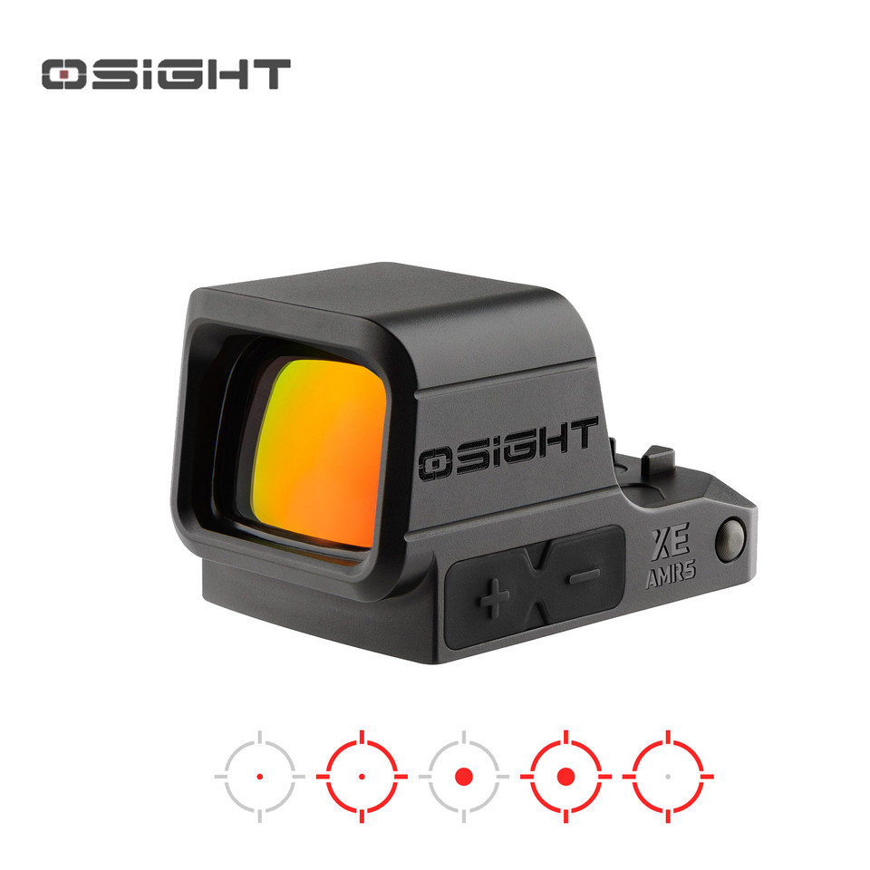 Osight XE AMRS Enclosed Red Dot Sight w/RMR Footprint, 2/6+32 MOA Multi-Reticle