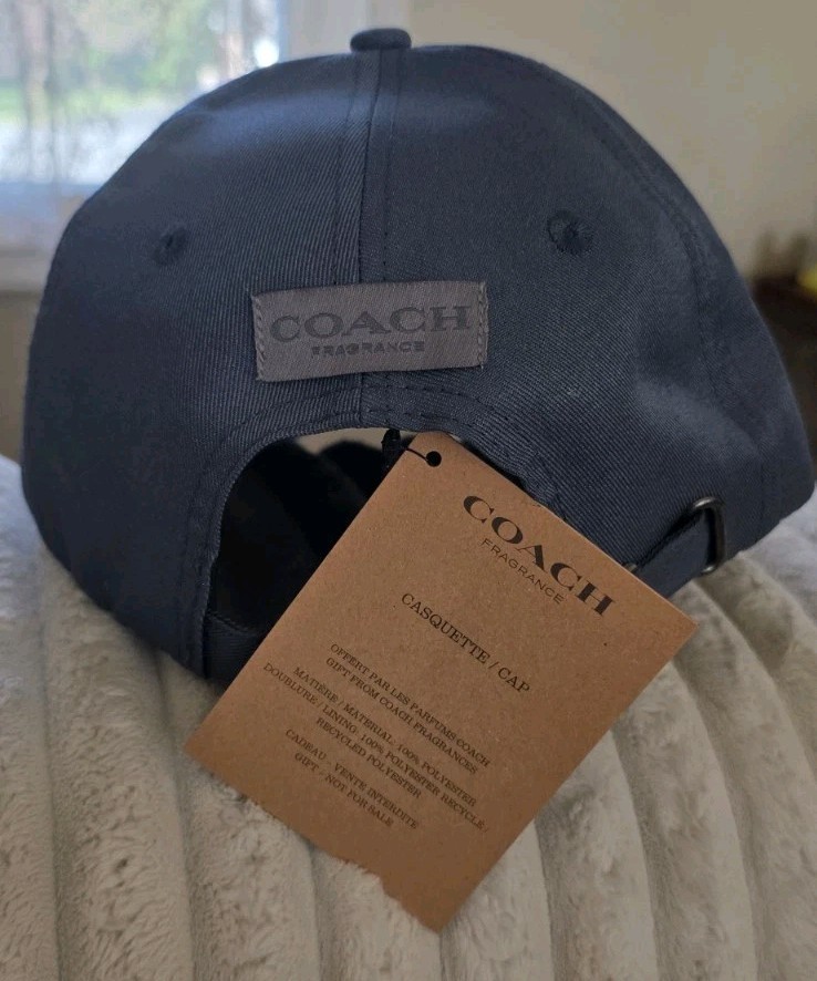 Coach Rexy Patch Baseball Hat Unisex Cap Blue Slate Fragrance NWT Polyester