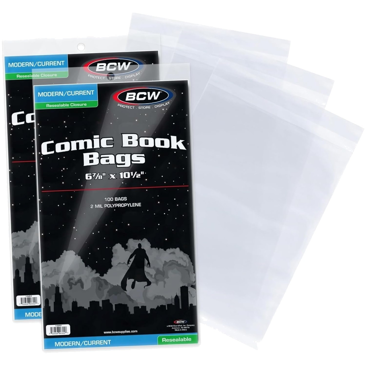 Enhanced Comic Preservation: 200 Acid-Free, Resealable Bags for Current Issues