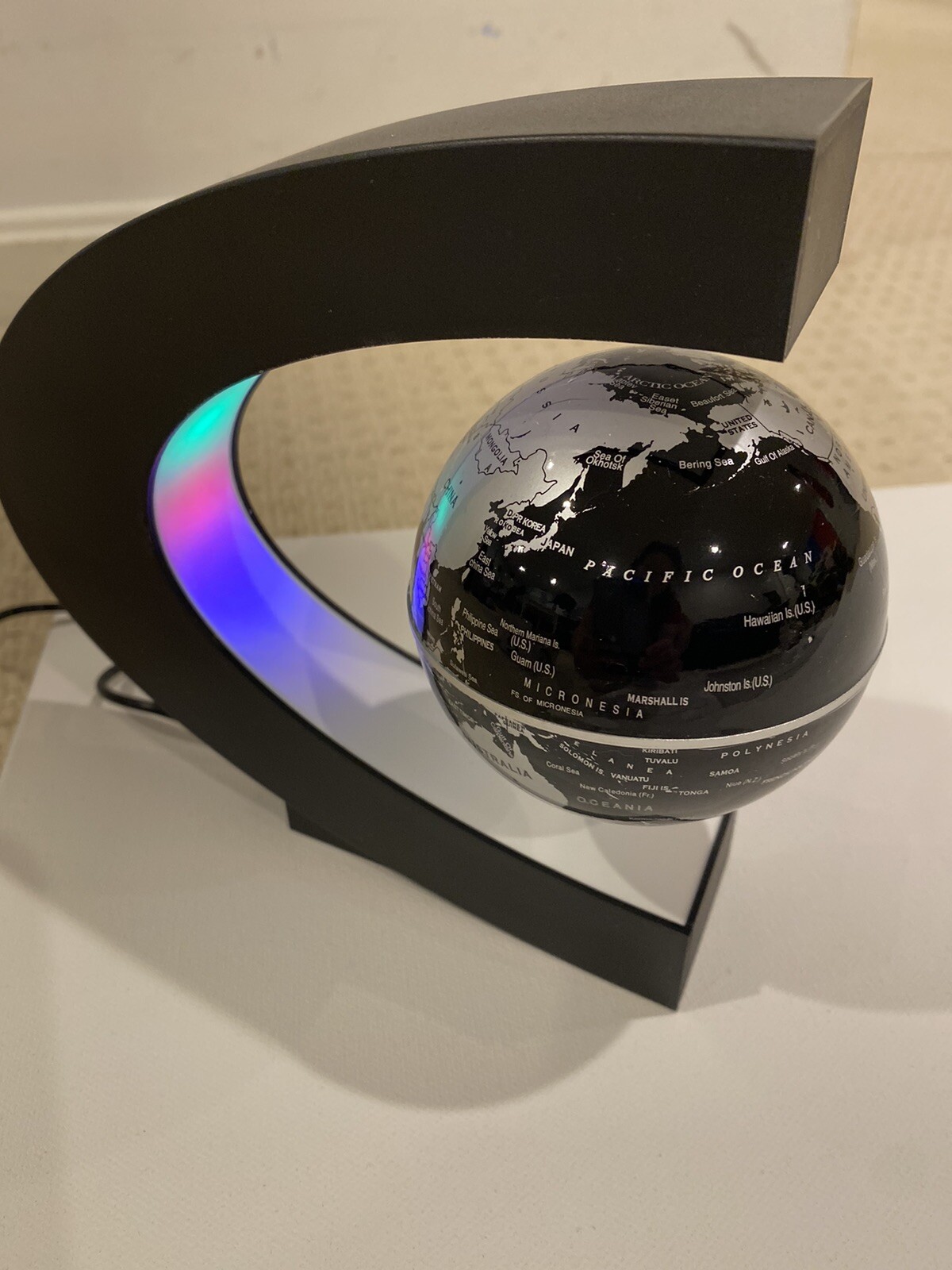 Magnetic Floating Levitation Globe LED World Map Electronic Antigravity Lamp