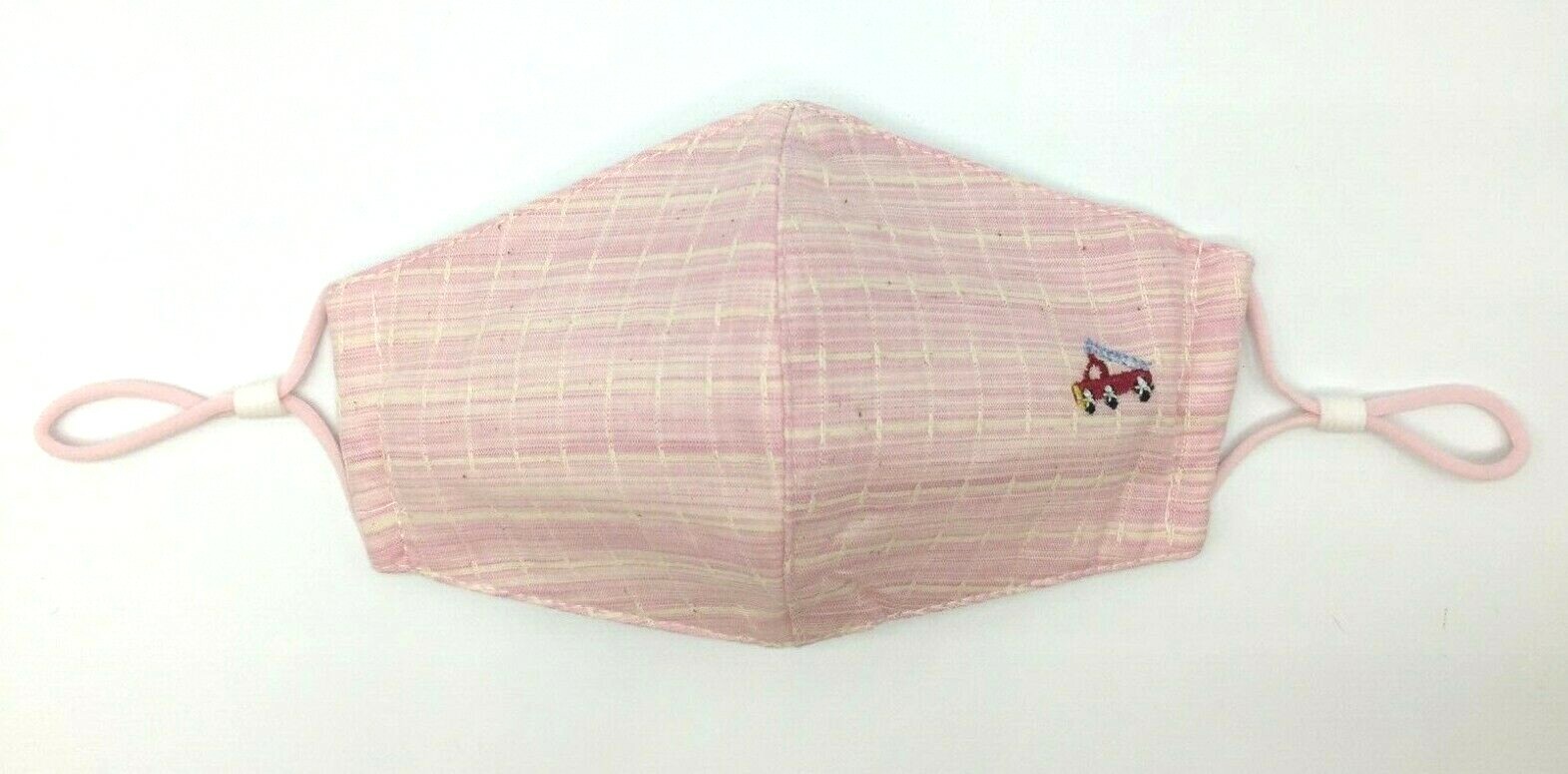 Comfy Washable Reuseable Kid Face Mask Adjustable Ear Loop Pink Truck