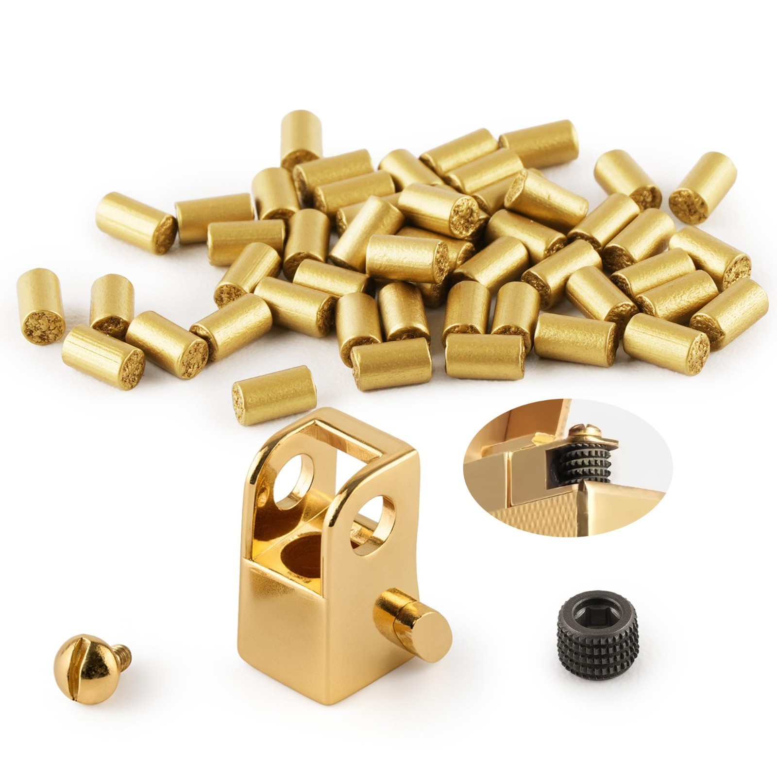 Lighter Repair Kit for Rollagas - Flint Wheel, Holder, Rivet & 50 Gold Flints