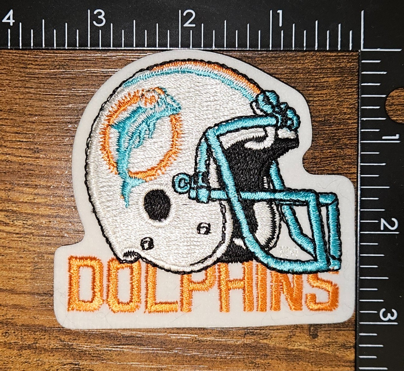 Miami Dolphins Football Patch Collectible Vintage NFL Team 1980 Helmet Logo