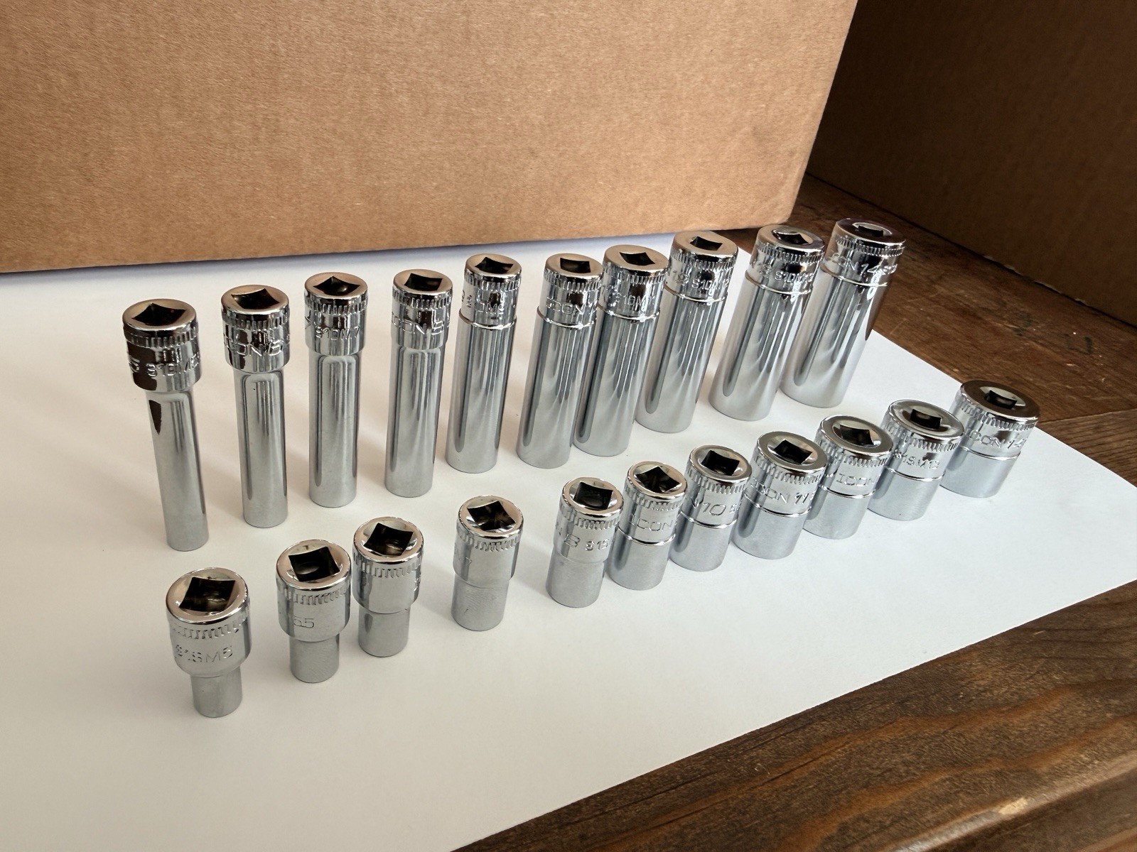 ICON 1/4” Drive 6Pt Metric Shallow/Deep Socket Chrome - Choose Size mm