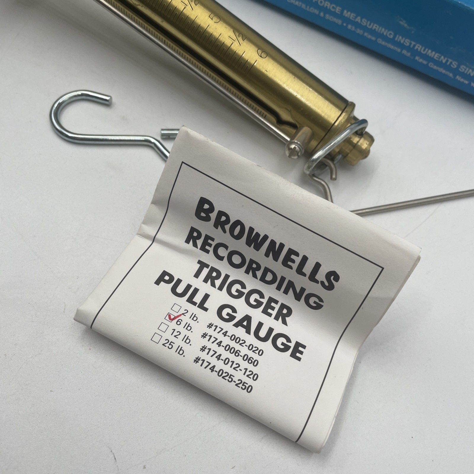 Brownells Trigger Pull Gauge Brass Scale by Chatillon USA 6 Lb 174-006-060