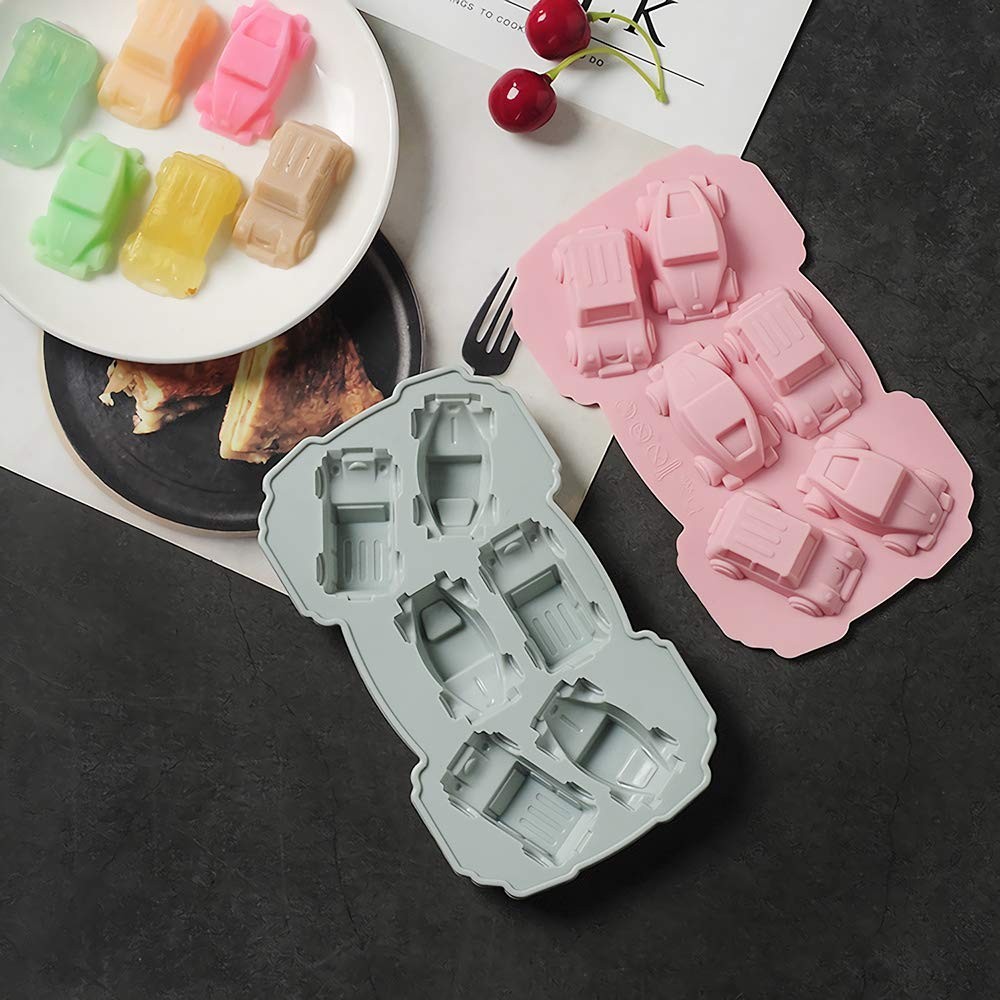 3Pcs Car Silicone Ice Cube Trays Auto Chocolate Molds Jello Random