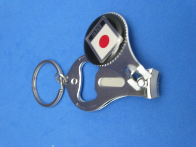 JAPAN FLAG LOGO KEY RING NAIL CLIPPER BOTTLE OPENER #160