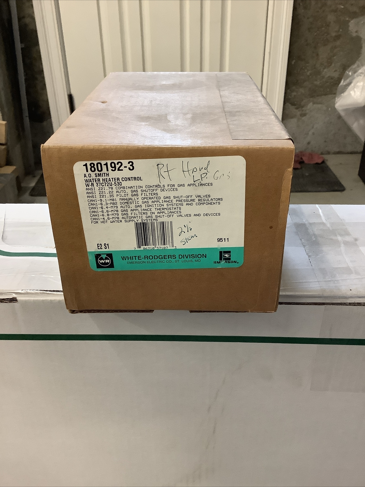A.O. Smith Water Heater Control Type W-R 37C72U-53