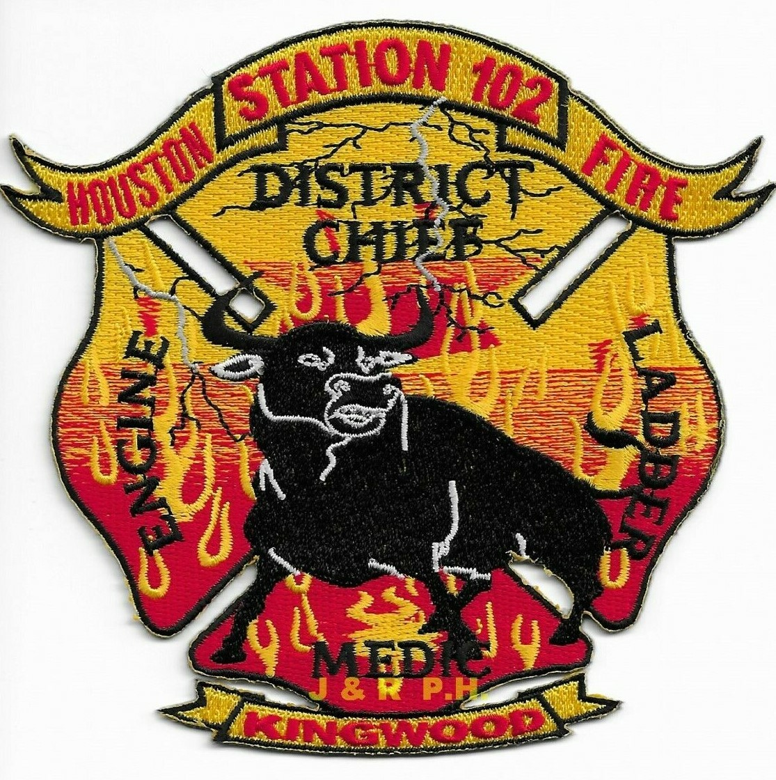 Houston Station - 102  "KINGWOOD", Texas  (4.75" x 4.5" size) fire patch