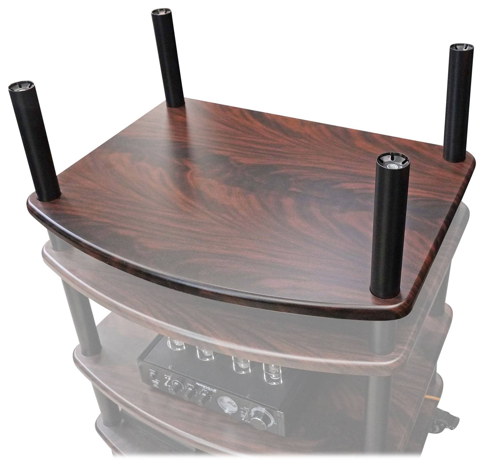 Rockville SHELF FOR FLX DARK WOOD Add-On Shelf + Tubes For FLX