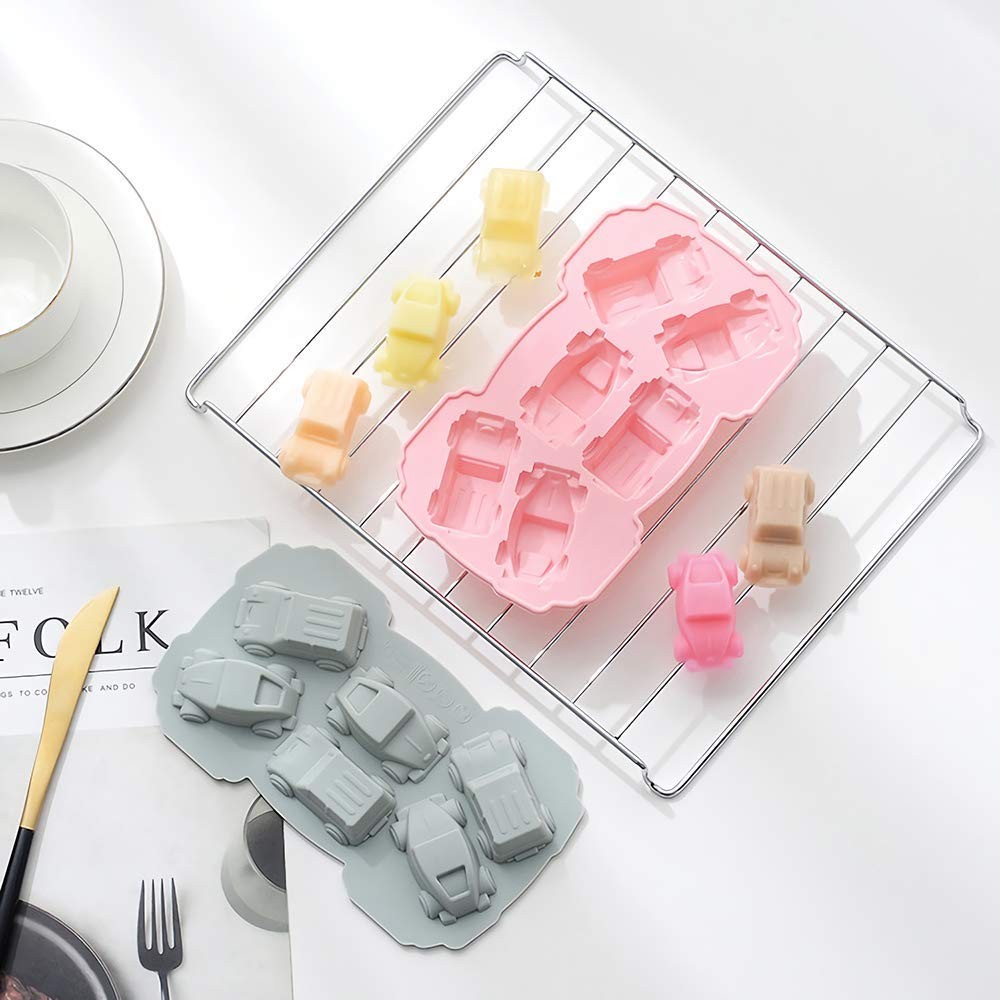 3Pcs Car Silicone Ice Cube Trays Auto Chocolate Molds Jello Random