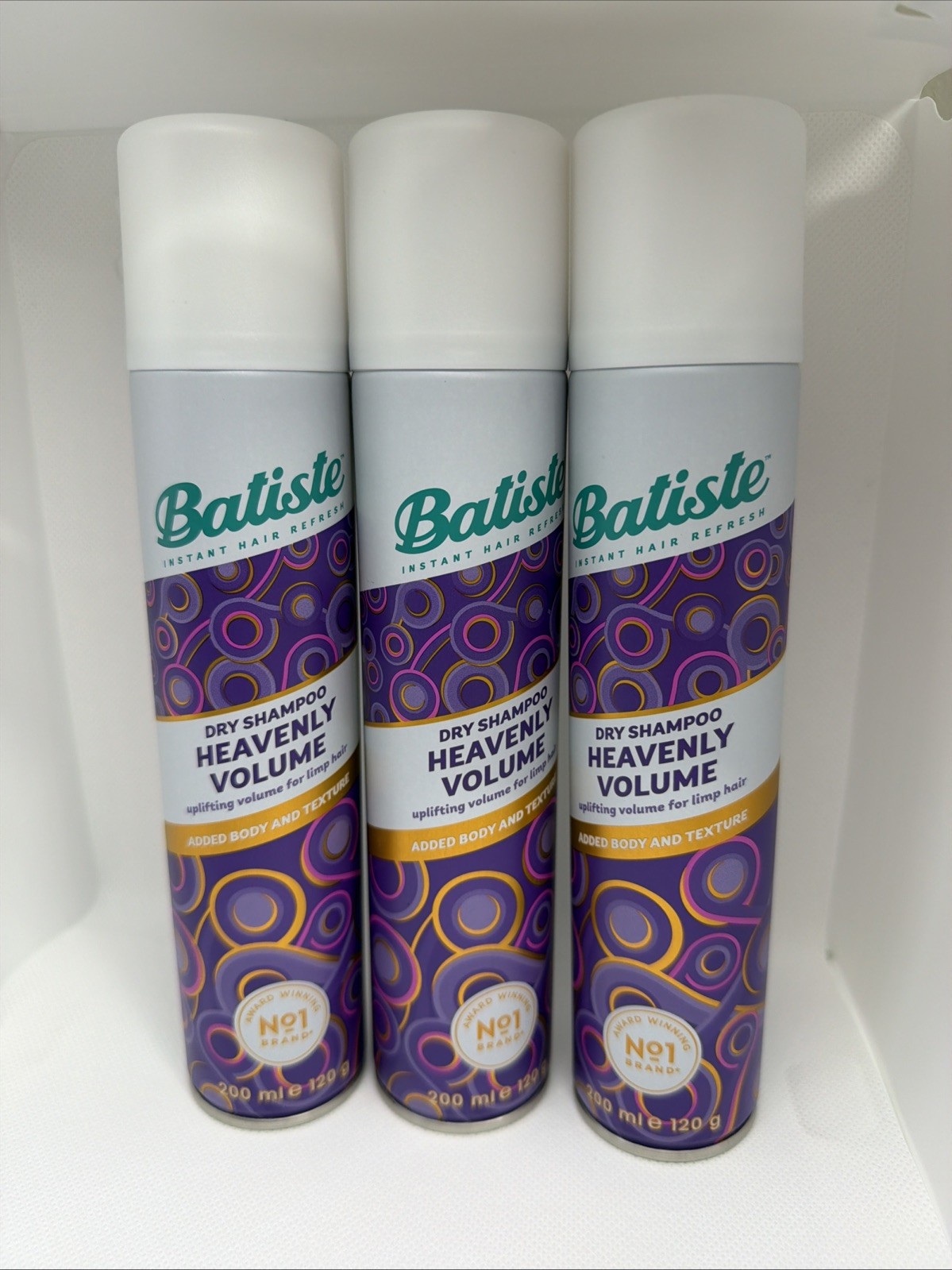 NEW 3x Batiste Batiste Dry Shampoo Heavenly Volume 6.73 oz/200 ml