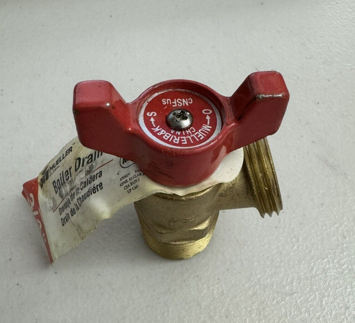 B&K Mueller 102-054HN 3/4" Boiler Drain