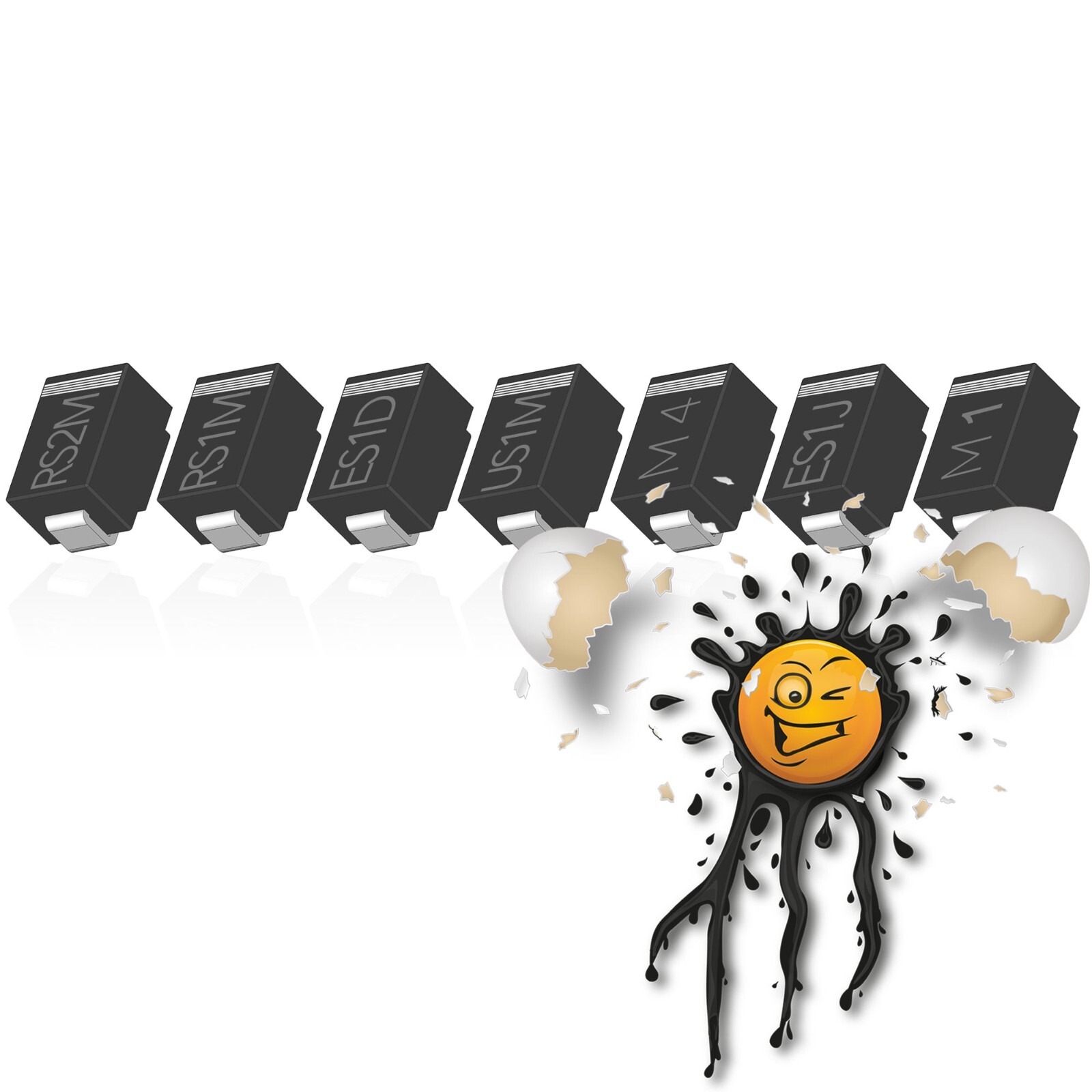 10 x DO214 Schottky Rectifier Diode M1 M4 M7 ES1D ES1D US1M RS1M RS2M ES1J